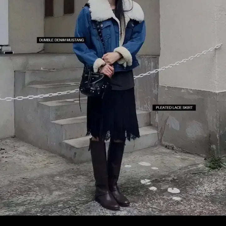 [BUNJANG] Repeller Sherling Denim Jacket / repeller 리펠러 시어링 데님 자켓