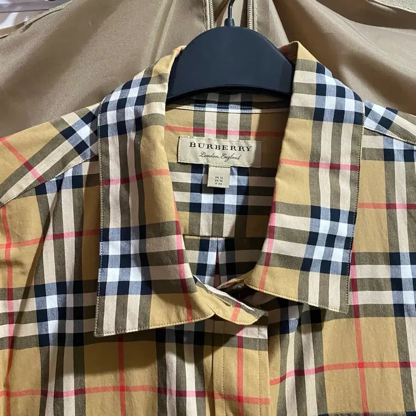 [BUNJANG] Burberry Check Long Shirt Dress / Burberry 버버리 체크 롱 셔츠 원피스