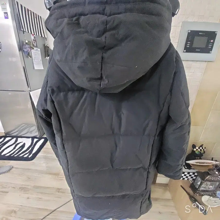 [BUNJANG] Andew Women's Duck Down Long Padded Jacket (Size 85) - Black / 앤듀 여성오리털롱패딩 (85싸이즈)블랙