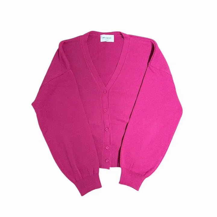 [BUNJANG] Pink V-Neck Cardigan / 핑크 가디건