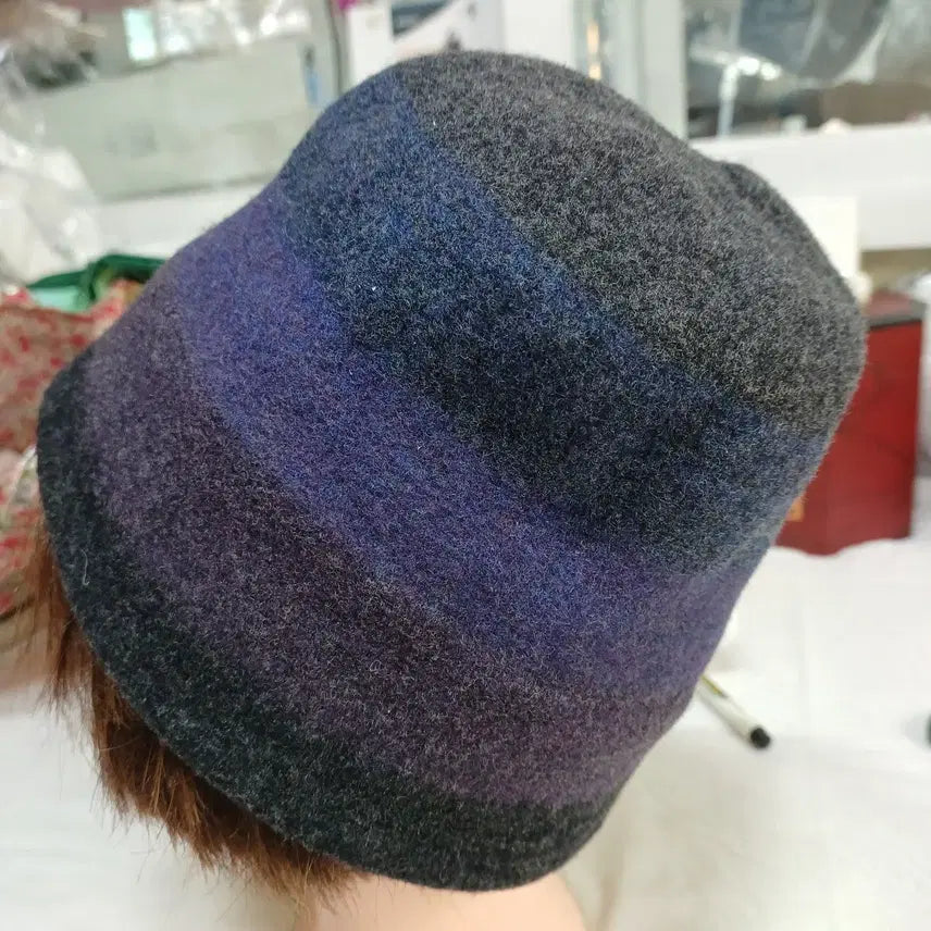 [BUNJANG] Unspecified Color Block Winter Bucket Hat / 배색 벙거지 모자57.5호 겨울   51063