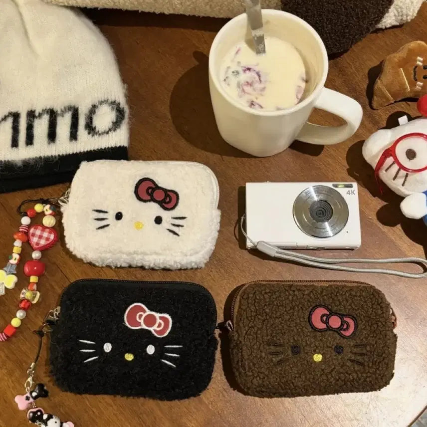 [BUNJANG] Hello Kitty Boa Mini Pouch / 헬로키티 보아 미니 파우치 화장품 소지품 가방