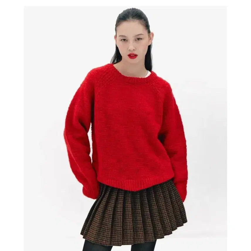 [BUNJANG] Ponytail Raglan Pullover Knit Top / Ponytail shopper 래글런 풀오버 니트 free size