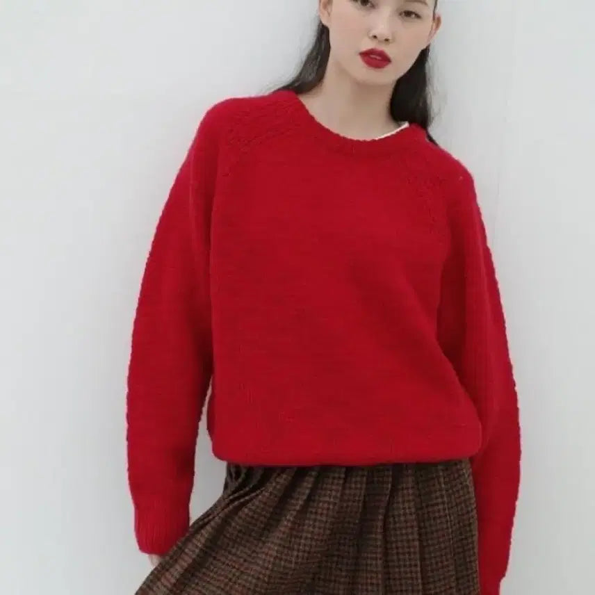 [BUNJANG] Ponytail Raglan Pullover Knit Top / Ponytail shopper 래글런 풀오버 니트 free size