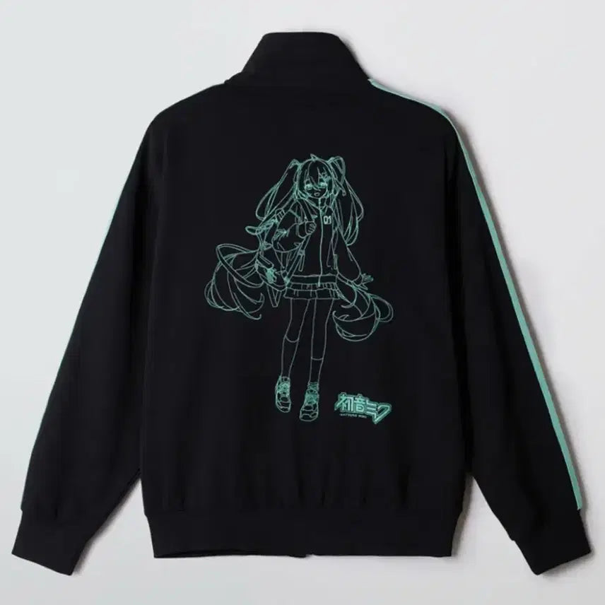 [BUNJANG] Hatsune Miku Track Jacket Black / [S] 하츠네미쿠 트랙 자켓 블랙 새상품
