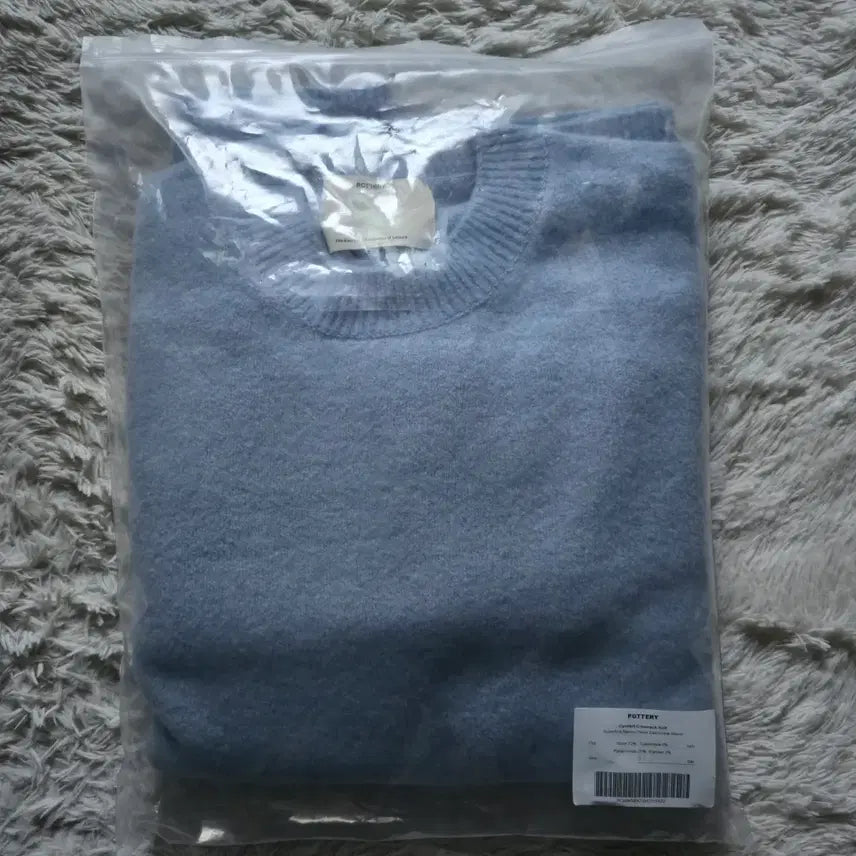 [BUNJANG] Pottery Comfort Crew Neck Knit Sax / 21fw 포터리 컴포트 크루넥니트 sax 새제품 3사이즈