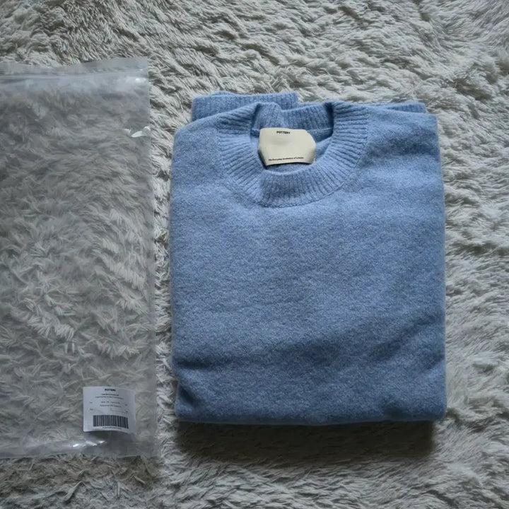 [BUNJANG] Pottery Comfort Crew Neck Knit Sax / 21fw 포터리 컴포트 크루넥니트 sax 새제품 3사이즈