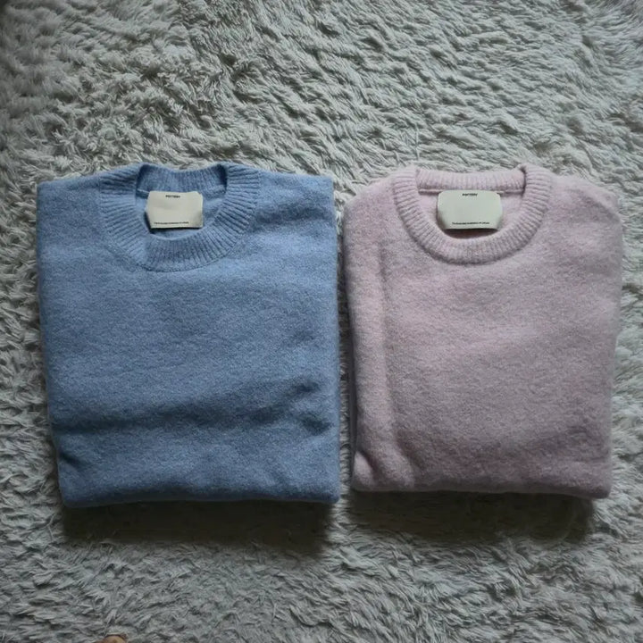 [BUNJANG] Pottery Comfort Crew Neck Knit Sax / 21fw 포터리 컴포트 크루넥니트 sax 새제품 3사이즈