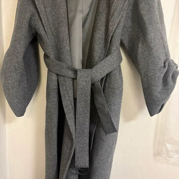 [BUNJANG] TIME Gray Wool Cashmere Long Coat / 타임숄카라그레이코트