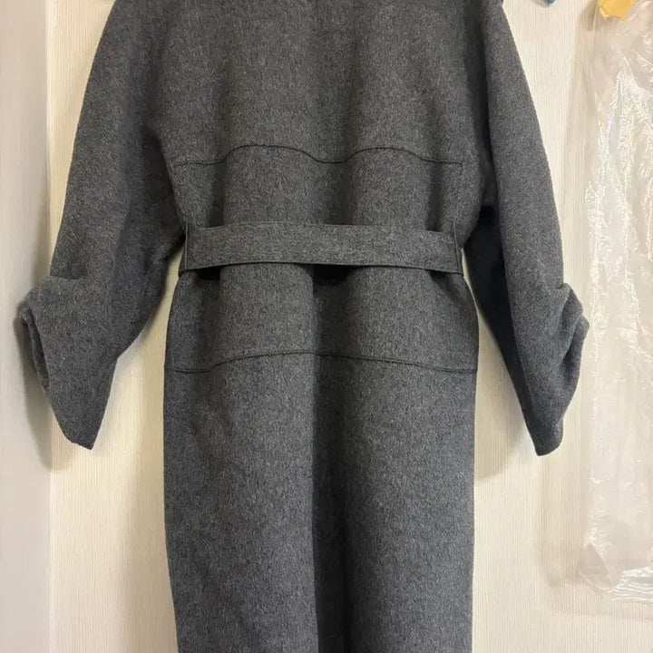 [BUNJANG] TIME Gray Wool Cashmere Long Coat / 타임숄카라그레이코트