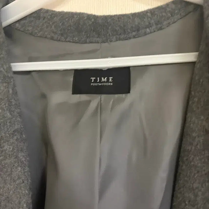 [BUNJANG] TIME Gray Wool Cashmere Long Coat / 타임숄카라그레이코트