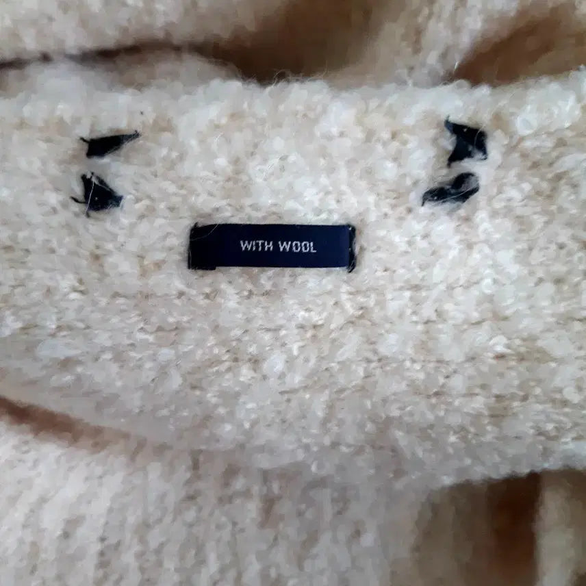 [BUNJANG] ZARA Ivory Wool Blend Knit Sweater / 옷장정리 자라zara 아이보리 울혼방 니트