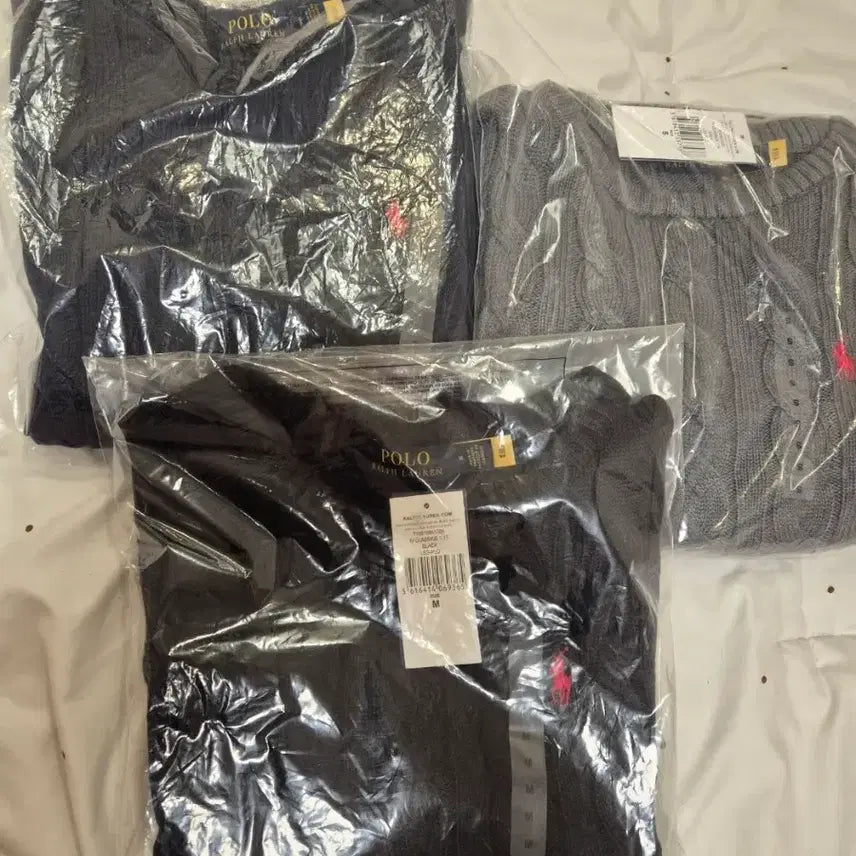 [BUNJANG] Polo Ralph Lauren Cable Knit Sweater / 폴로 랄프로렌 케이블여성 니트 (네이비/회색/블랙)