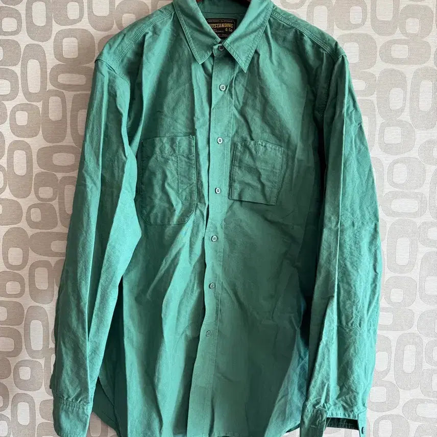 [BUNJANG] OUTSTANDING Work Shirt (Green) [M] / OUTSTANDING 아웃스탠딩 워크 셔츠