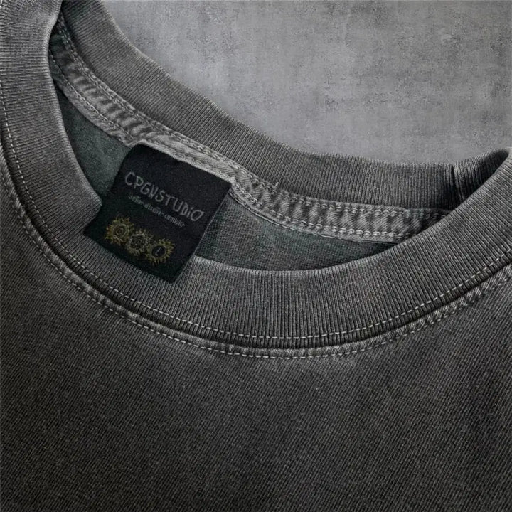 [SOLD OUT] 꼼파뇨 Compagno 피그먼트 워싱 그래픽 반팔 티셔츠 L