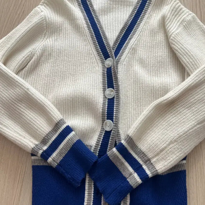 [BUNJANG] Unbranded Color Block Cardigan / 옷장정리중 배색 가디건