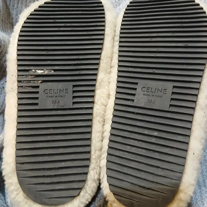 [BUNJANG] Celine Fur Slippers Ivory 35.5 / 셀린느 퍼 슬리퍼 아이보리 35.5