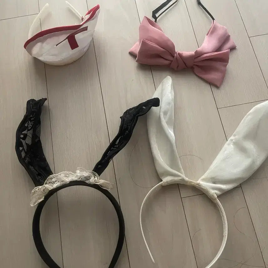 [BUNJANG] Cosplay Headband Set (Nurse/Rabbit/Ribbon) / 코스프레 머리띠 세트 (간호사/토끼/리본)