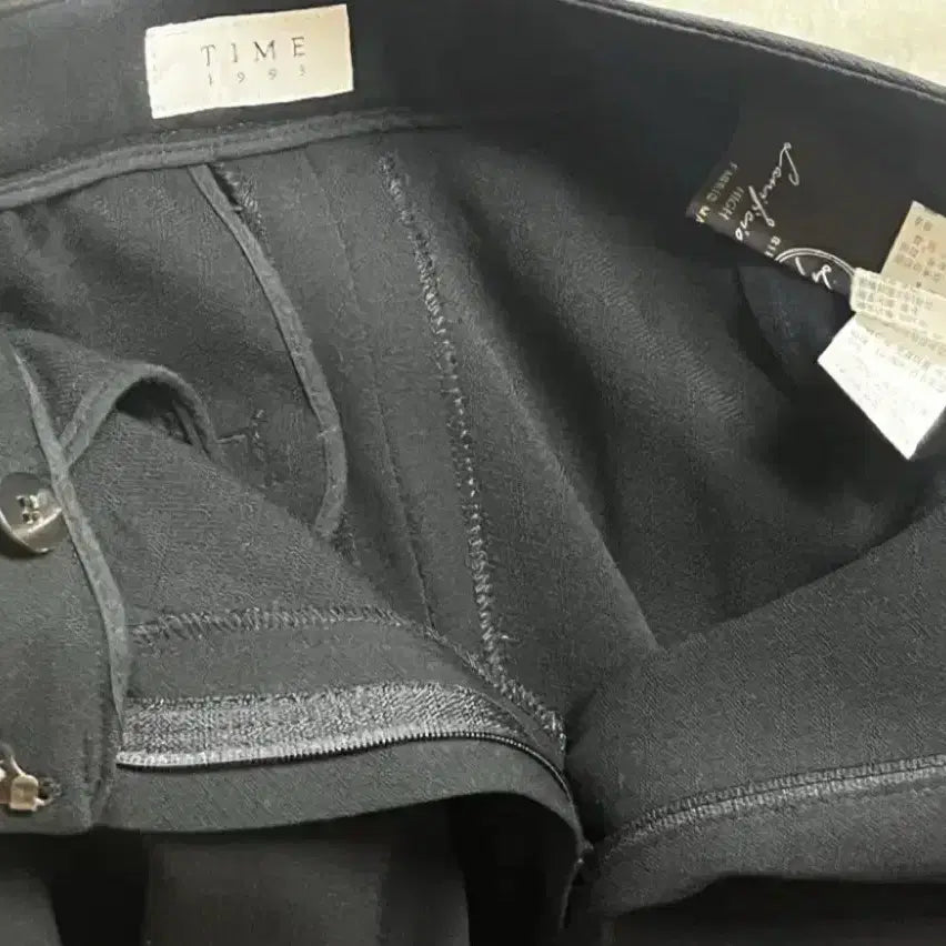 [BUNJANG] TIME Slacks Pants Black / 한섬 타임 TIME 원턱 모 슬랙스 팬츠 블랙 정장 기본바지