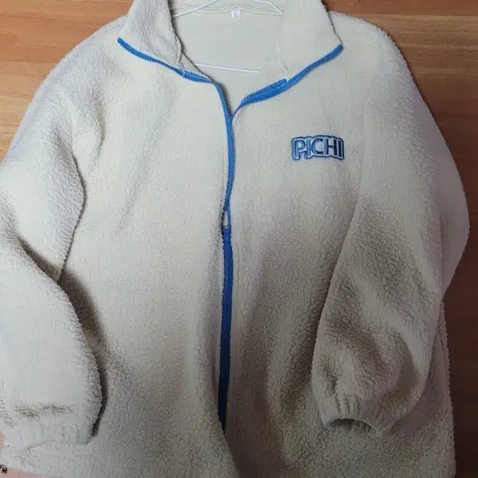 [BUNJANG] Pichi Ivory Fleece Zip-up (Size 105) / Pichi 아이보리 뽀글이 플리스 집업(105)