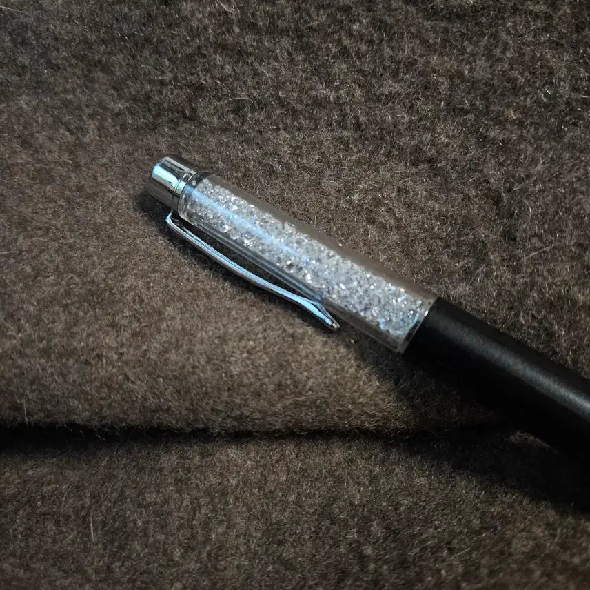 [BUNJANG] Swarovski Crystal Pen / 스와로브스키 정품 블랙 크리스탈 장식 볼펜