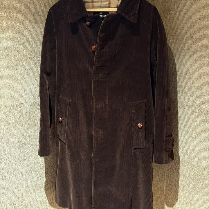 [BUNJANG] Grenfell Corduroy Balmacaan Coat / 그렌펠(grenfell) 코듀로이 발마칸 코트 40사이즈