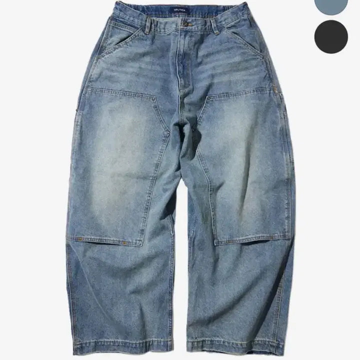 [BUNJANG] Nautica Japan Wide Double Knee Painter Pants / 노티카 재팬jp 와이드 더블니 페인터 팬츠