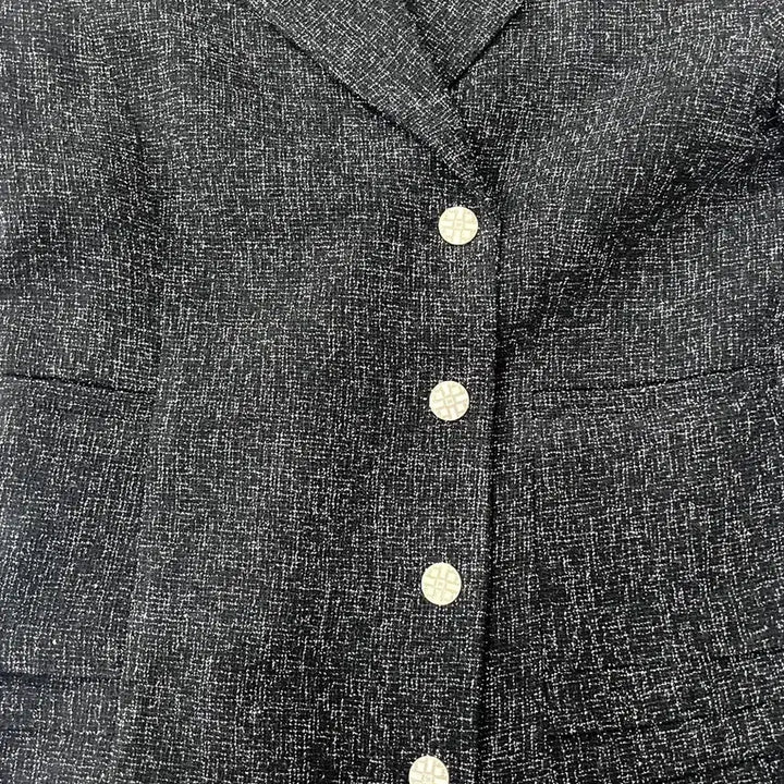 [BUNJANG] Roar Black Tweed Mini Dress / 로아르 블랙 트위드 원피스