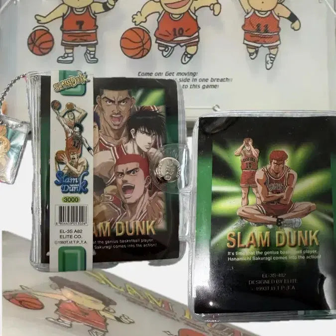 [BUNJANG] Classic Slam Dunk 3-Ring Binder File Case Sticker Bundle / 고전문구 고전 슬램덩크 3공다이어리 화일케이스 보관함 스티커 일괄
