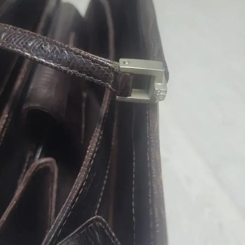 [BUNJANG] Versace Brown Crocodile Pattern Tote Shoulder Bag / 급처!베르사체 정품 브라운 토트.숄더백