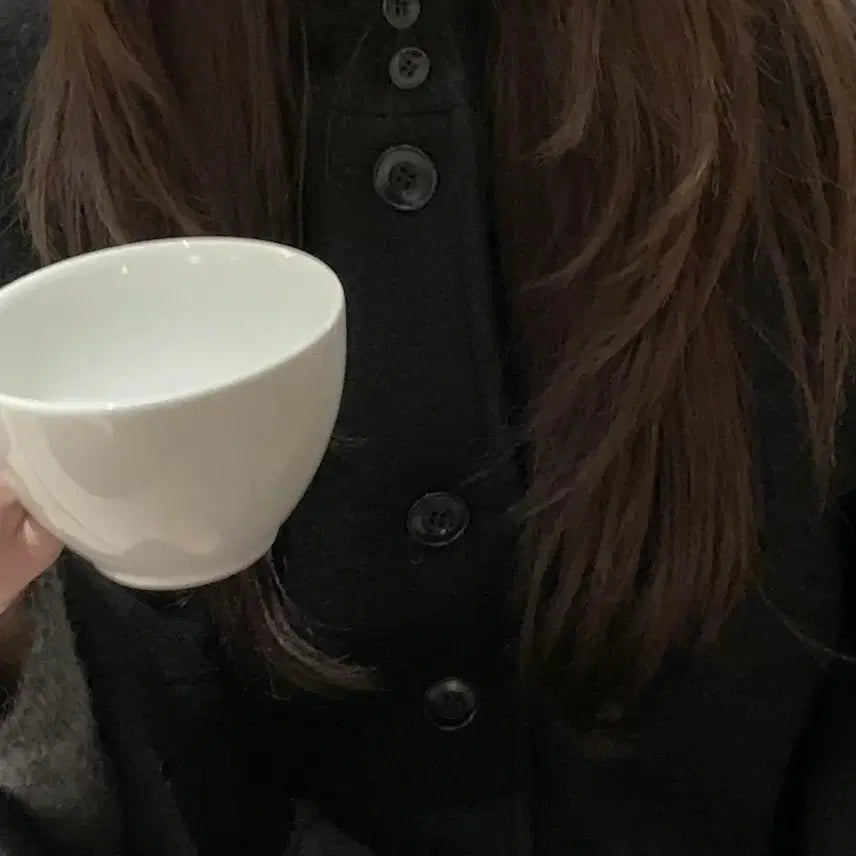 [BUNJANG] Miel Nei Half Coat - Black / 미엘 네이 하프코트 블랙