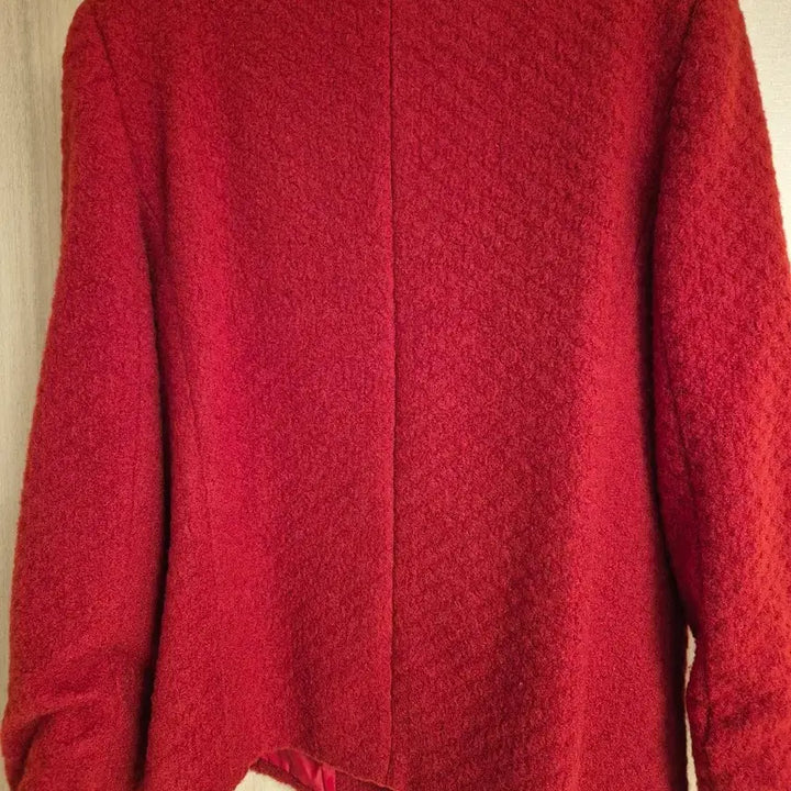 [BUNJANG] Red Tweed Jacket / 여성 레드 트위드자켓