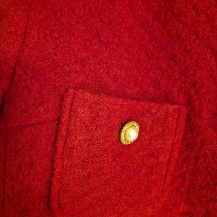 [BUNJANG] Red Tweed Jacket / 여성 레드 트위드자켓