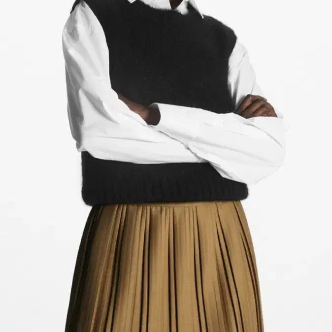 [BUNJANG] COS Pleated Wool Blend Mini Skirt / 코스 플리츠 울 블렌드 미니 스커트