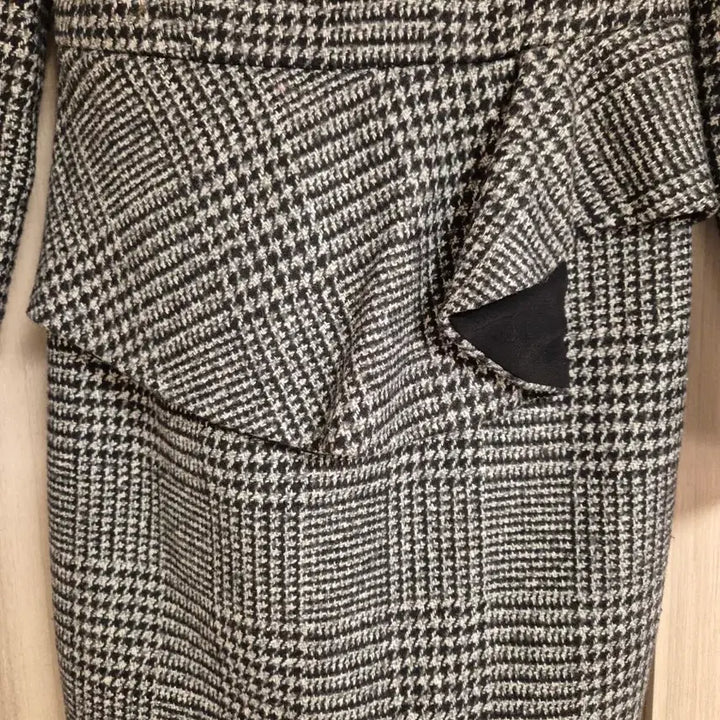 [BUNJANG] Check Pattern Slim Fit Winter Dress / 체크 패턴 슬림핏 원피스 55사이즈(겨울용)