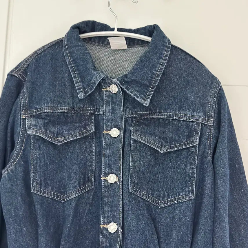 [BUNJANG] Vintage Denim Mini Dress / 빈티지제품 청 데님 미니 원피스