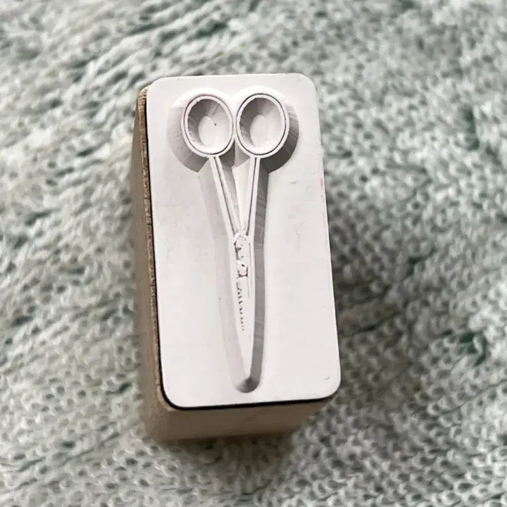 [BUNJANG] Point of View Wooden Stamp - Scissors & Cup / 미용 가위 나무 스탬프 포인트오브뷰 스탬프