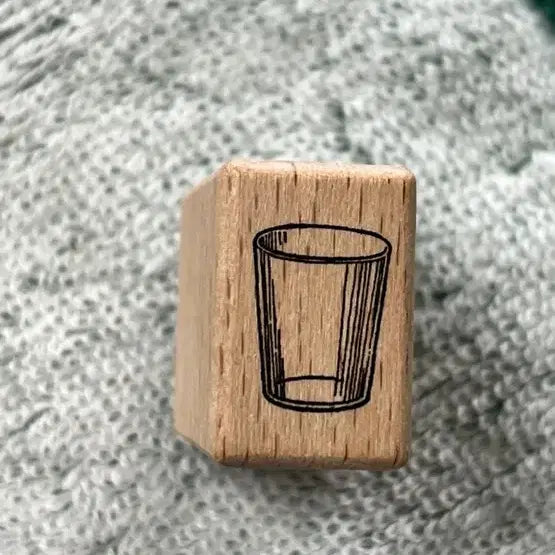 [BUNJANG] Point of View Wooden Stamp - Scissors & Cup / 미용 가위 나무 스탬프 포인트오브뷰 스탬프