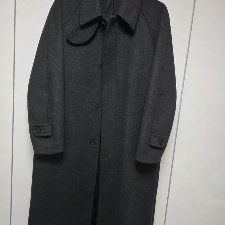 [BUNJANG] Mamagari Cashmere Felt Balmacaan Coat (Gray) Size 48 / 마마가리 캐시펠트 발마칸 48 사이즈 팝니다