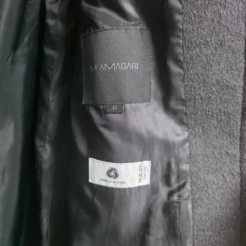 [BUNJANG] Mamagari Cashmere Felt Balmacaan Coat (Gray) Size 48 / 마마가리 캐시펠트 발마칸 48 사이즈 팝니다