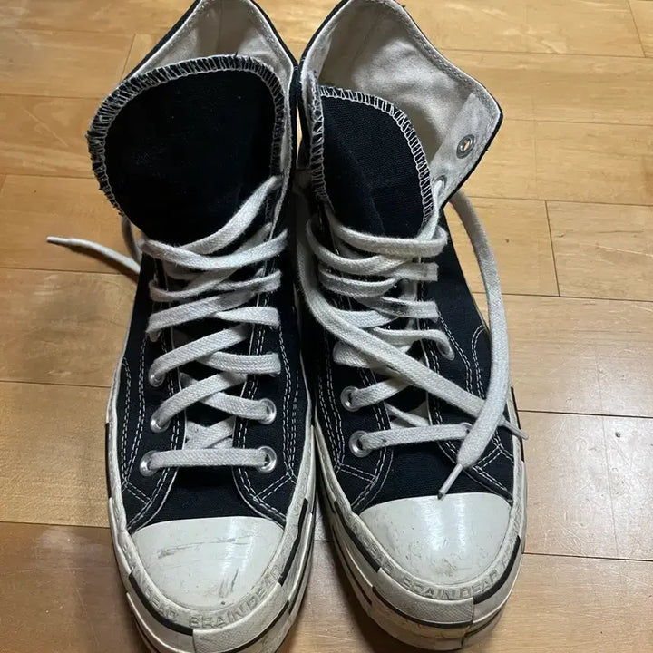 [BUNJANG] Brain Dead Converse Black High Sneakers / 브레인데드 컨버스 블랙 하이 스니커즈