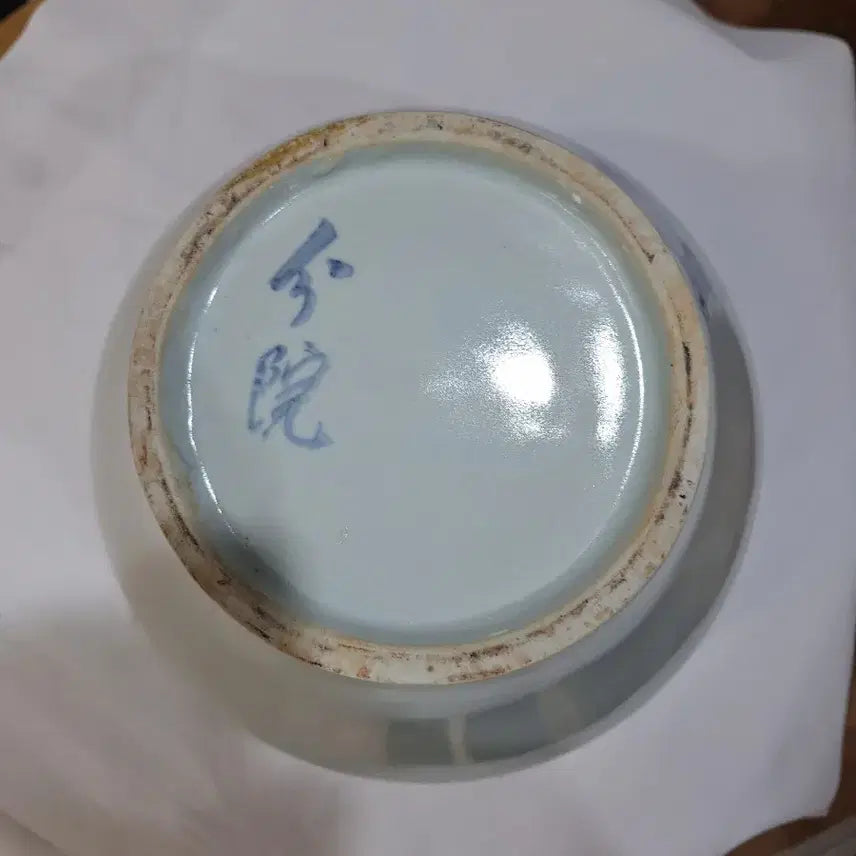 [BUNJANG] Celadon Porcelain Fisherman Painting Vase / 도자기