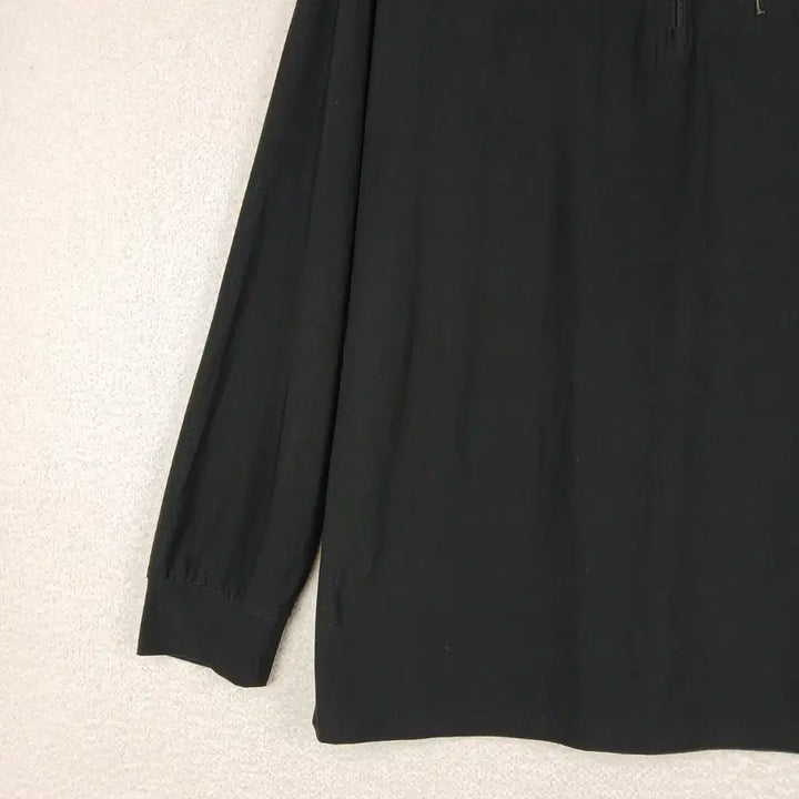 [BUNJANG] WIND FACE Black Zipper Neck Long Sleeve Shirt (110) / WIND FACE 남성  블랙 지퍼넥 긴팔티(110)