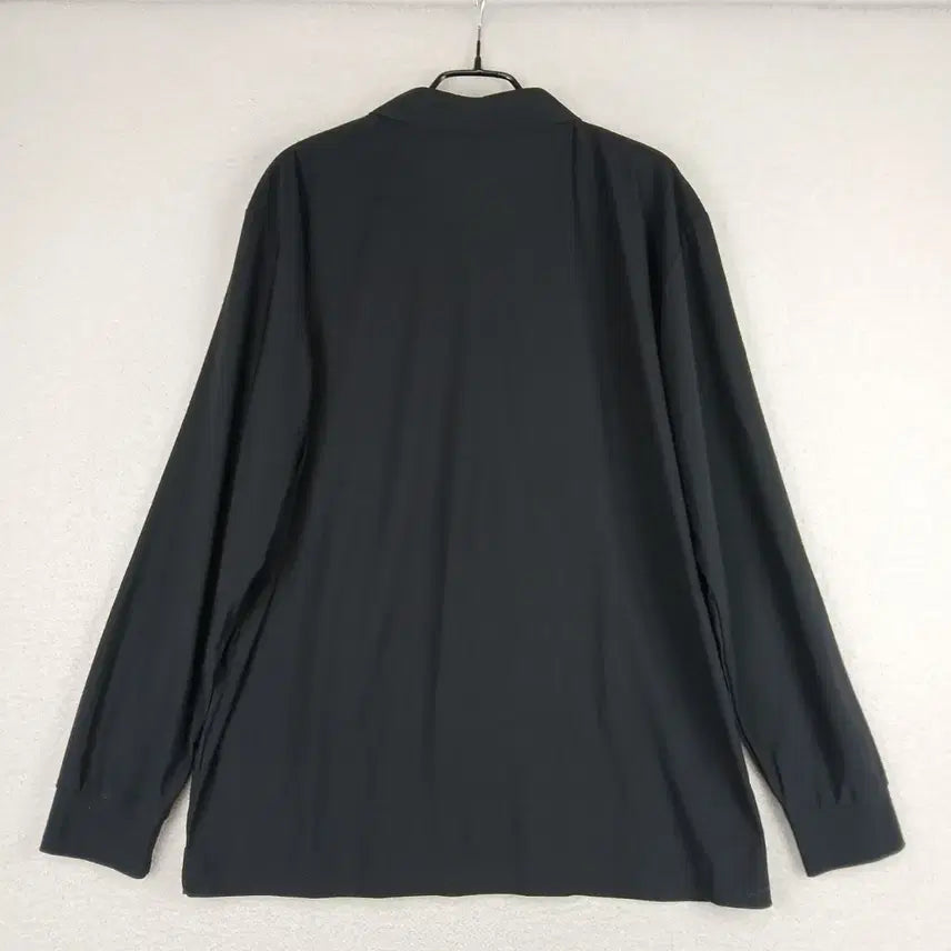 [BUNJANG] WIND FACE Black Zipper Neck Long Sleeve Shirt (110) / WIND FACE 남성  블랙 지퍼넥 긴팔티(110)