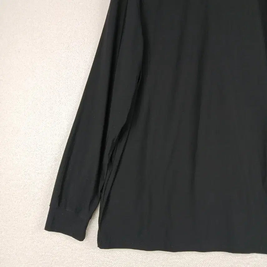 [BUNJANG] WIND FACE Black Zipper Neck Long Sleeve Shirt (110) / WIND FACE 남성  블랙 지퍼넥 긴팔티(110)
