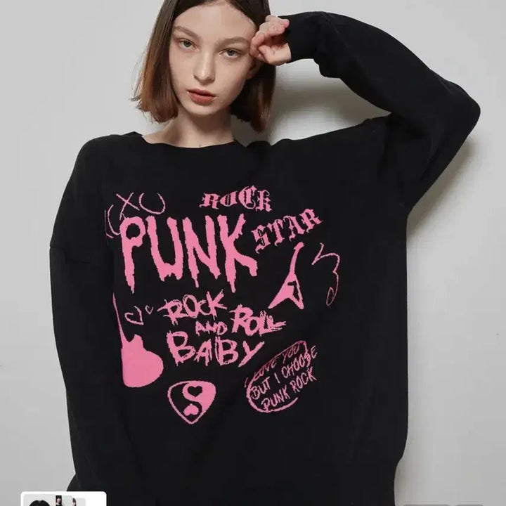 [BUNJANG] Love Is True OT Punk Knit / 러브이즈트루 니트 OT PUNK KNIT