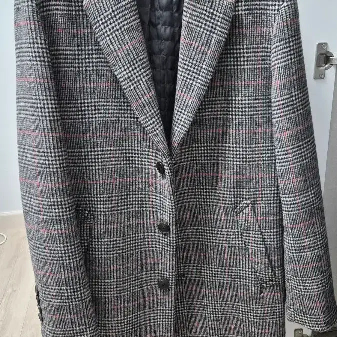 [BUNJANG] Earth & Dam Check Wool Coat (Size 95) / 백화점 구매) 어스앤댐 체크 울 코트 95 사이즈 거의 새것