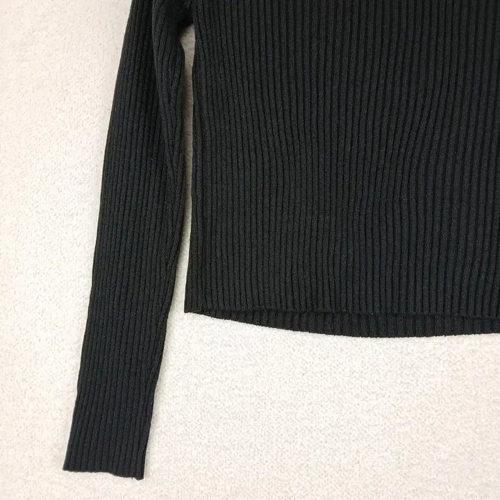 [BUNJANG] Black Ribbed Knit Top (F) / 여성 블랙 골지 숏 니트티(F)