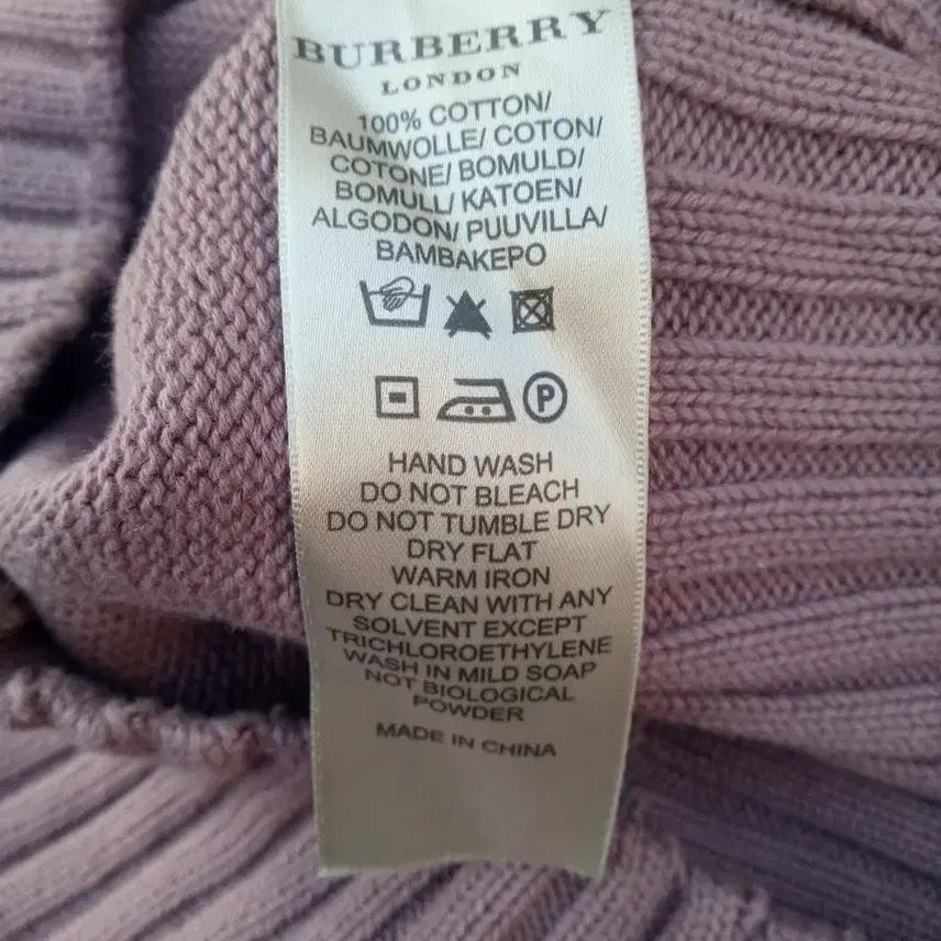 [BUNJANG] Burberry Women's Turtleneck Sweater / 정품 버버리 여성 목폴라 니트티셔츠 M 상태우수