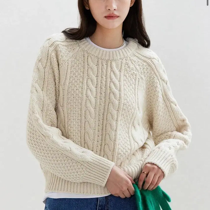 [BUNJANG] Unedited Sofia Cable Knit / 언에디트 소피아 케이블니트